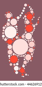 Ballroom Dancing shape vector design by color point