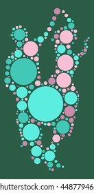 Ballroom Dancing shape vector design by color point