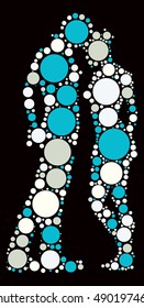 Ballroom Dancing shape vector design by color point