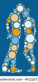 Ballroom Dancing shape vector design by color point