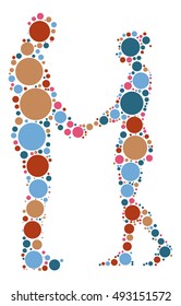 Ballroom Dancing shape vector design by color point