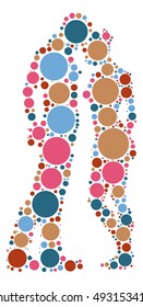 Ballroom Dancing shape vector design by color point