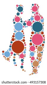 Ballroom Dancing shape vector design by color point