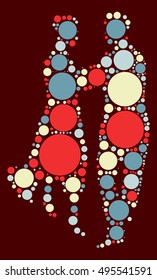 Ballroom Dancing shape vector design by color point