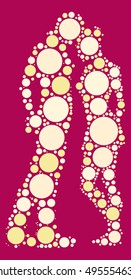 Ballroom Dancing shape vector design by color point