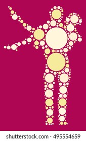 Ballroom Dancing shape vector design by color point
