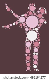 Ballroom Dancing shape vector design by color point