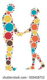 Ballroom Dancing shape vector design by color point