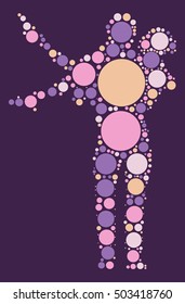 Ballroom Dancing shape vector design by color point