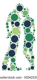 Ballroom Dancing shape vector design by color point