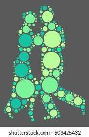Ballroom Dancing shape vector design by color point