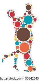 Ballroom Dancing shape vector design by color point