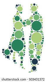 Ballroom Dancing shape vector design by color point