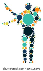 Ballroom Dancing shape vector design by color point
