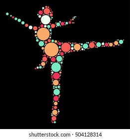 Ballroom Dancing shape vector design by color point