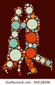 Ballroom Dancing shape vector design by color point
