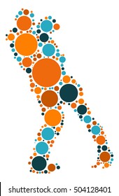 Ballroom Dancing shape vector design by color point