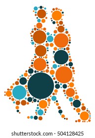 Ballroom Dancing shape vector design by color point