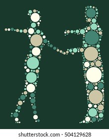 Ballroom Dancing shape vector design by color point