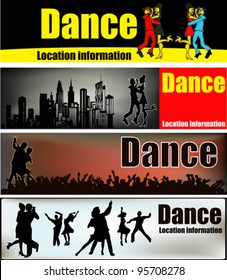 Ballroom Dancing Web Banner Vector Templates