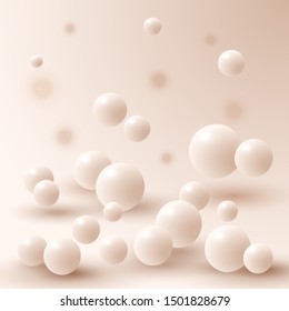 Balls in the air on abstract background. Vector illustration.