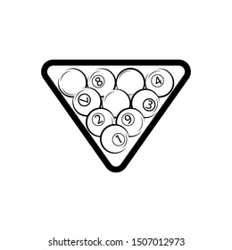 Balls for billiards, gamer. icon