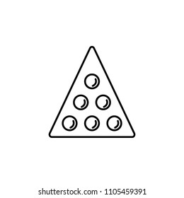 balls for billiards outline icon. Element of sports items icon for mobile concept and web apps. Thin line balls for billiards outline icon can be used for web and mobile on white background