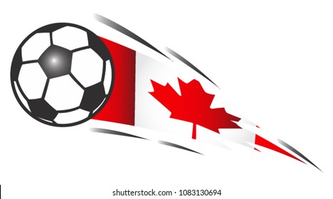 Balls with an Canada flag background