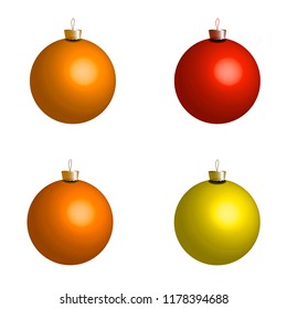 Balls for a Christmas tree, decoration for a Christmas tree. Christmas ball. Merry Christmas. New Year outfit. For web design, print, vector.