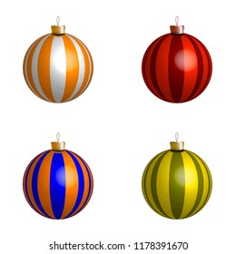 Balls for a Christmas tree, decoration for a Christmas tree. Merry Christmas. Christmas decoration. New Year outfit. For web design, print, vector.