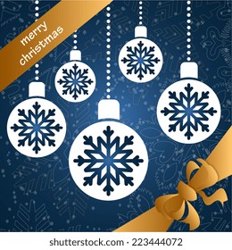  Balls christmas.Vector. New 2015 Year.