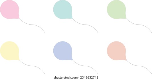 balls colorful minimalism graphics vector colors on a string round