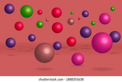 Balls colorfull background creative geometric bubble circle , creative futuristic template modern background digital balls glossy pattern isolated