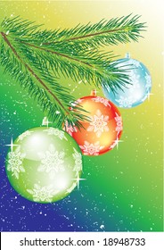 Balls for a decoration. Christmas. Vector.