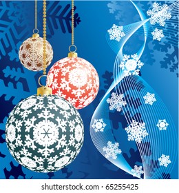 Bolas para una decoración. Navidad. Vector.