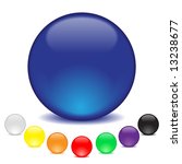balls in eight colors