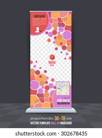 Balls Elements Roll-Up Design, Advertising Banner
