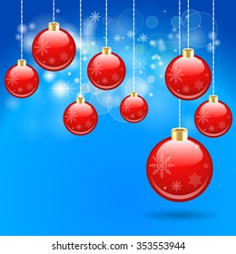 The balls event have a spherical pattern Hanging ornaments on the Christmas and New Year festival.