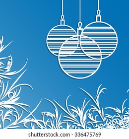 balls and frosty pattern