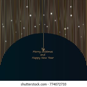 Balls and garlands ornate vertical winter holidays greeting cards with New Year, gift box, Christmas ornaments and typographic design. Best for greeting cards, invitations on festive background.