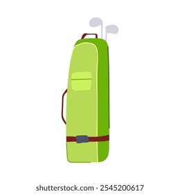 balls golf bag cartoon. gloves shoes, towel umbrella, rangefinder divot balls golf bag sign. isolated symbol vector illustration