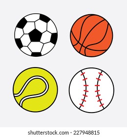 balls graphic design , vector illustration