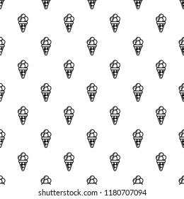 Balls of ice cream in cone icon. Outline illustration of balls of ice cream in cone vector icon for web