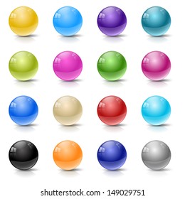 balls icons set