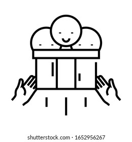 Balls line icon, concept sign, outline vector illustration, linear symbol.