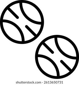 Balls Line Vector Icon Design