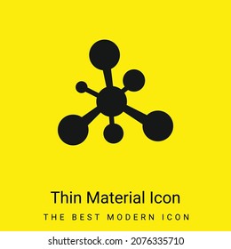 Bolas y líneas Forma de color Negro mínima material amarillo brillante icono