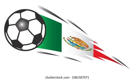 Balls with an Mexico flag background