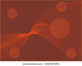 Bolas y líneas o hilos en movimiento en rojo semi oscuro.