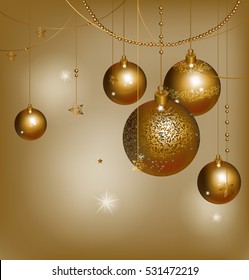 Balls ornate vertical winter holidays greeting cards with New Year, gift box, Christmas ornaments and typographic design.
